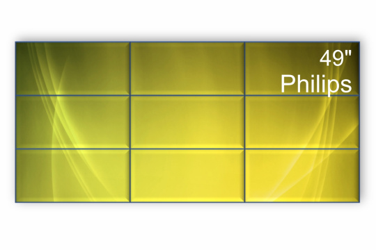 Изображение Видеостена 3x3 Philips 49" 49BDL2105X/00