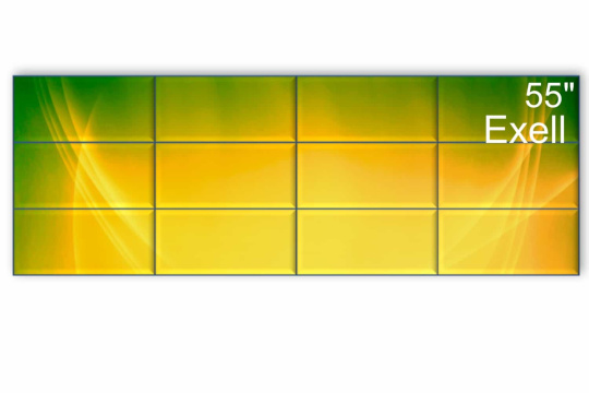Изображение Видеостена 4x3 Exell 55" EXPD-WA55AB35